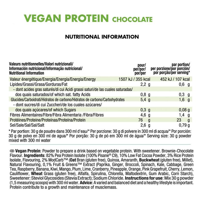 Eiwitpoeder Vegan Protein chocolade 750 g