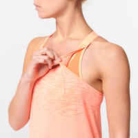 KIPRUN CARE RUNNING TANK TOP WITH BUILT-IN BRA - CORAL