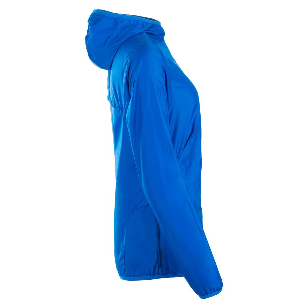 Sieviešu vieglatlētikas kluba pielāgojama vēju aizturoša jaka, zila