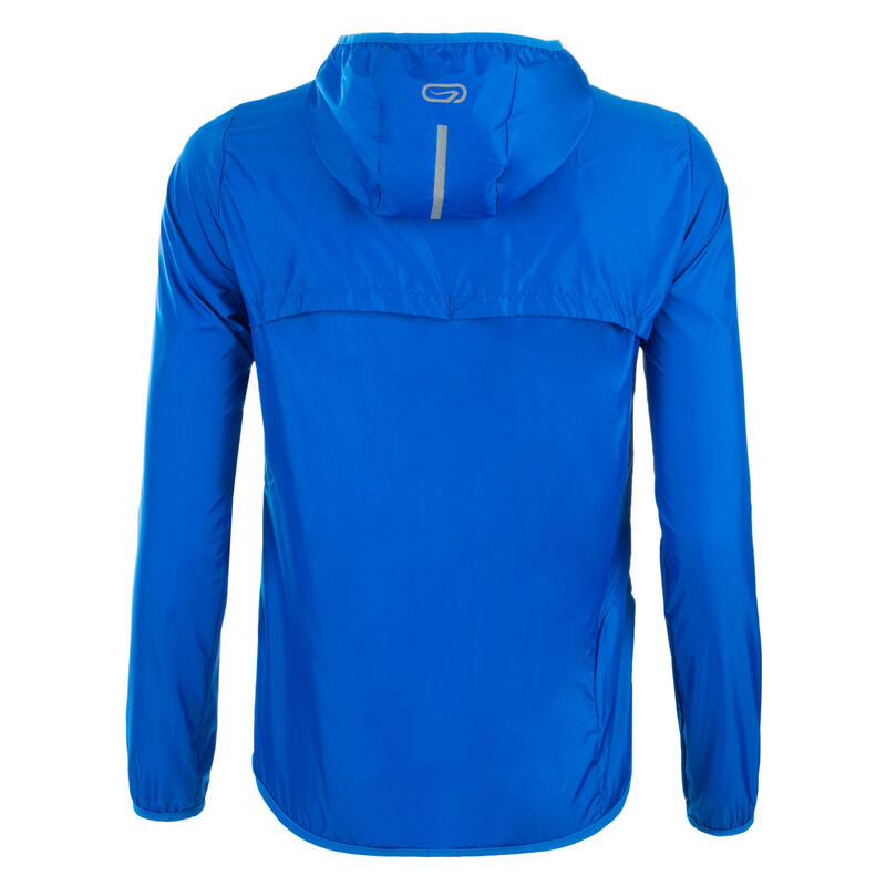 Windjack voor atletiek dames club personaliseerbaar blauw