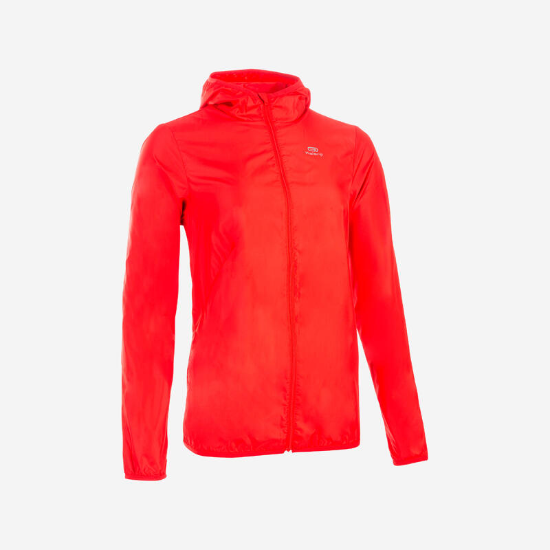Jachetă Personalizabilă protecție vânt Atletism Roșu Damă