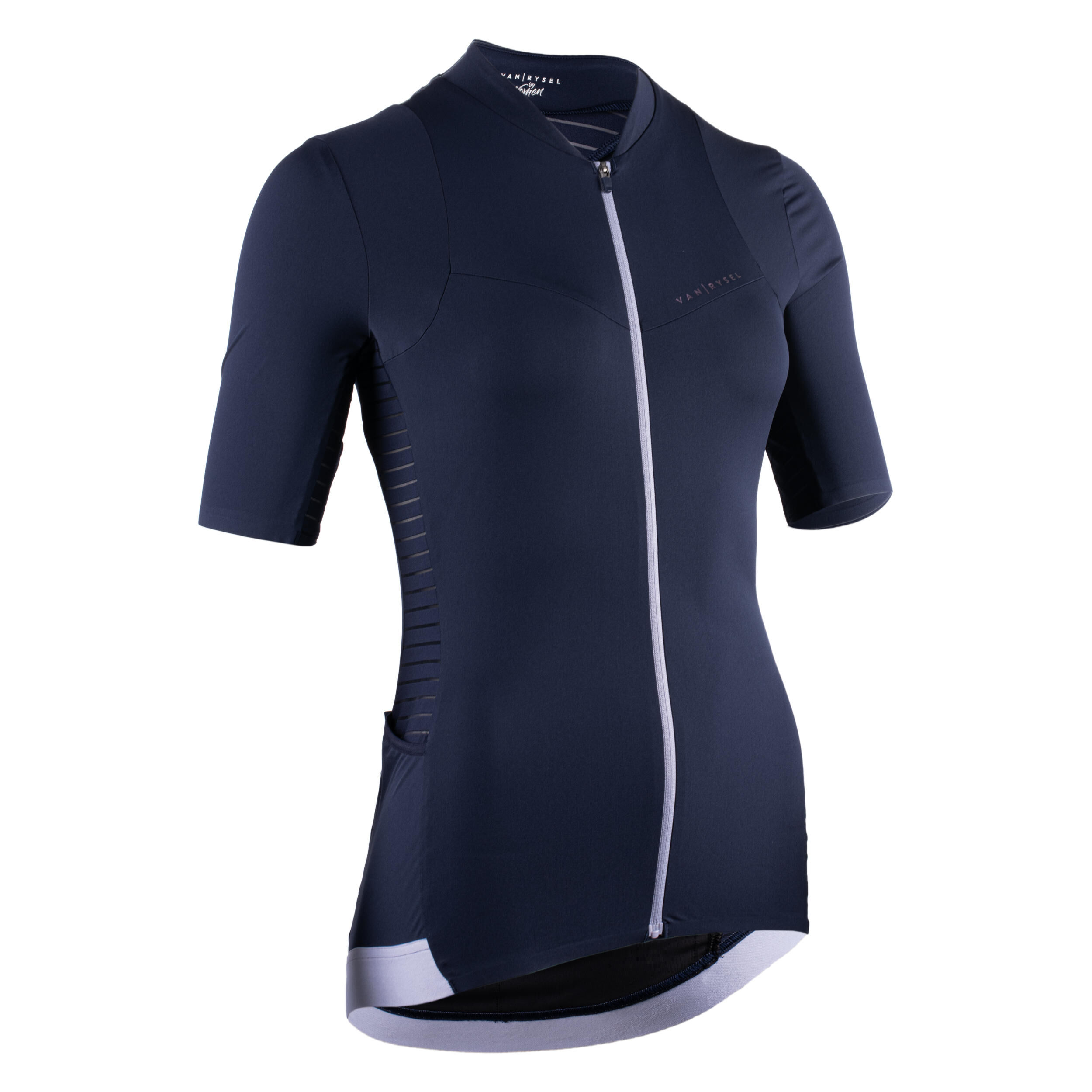 VAN RYSEL Women's Road Cycling Short-Sleeved Jersey Endurance - Navy