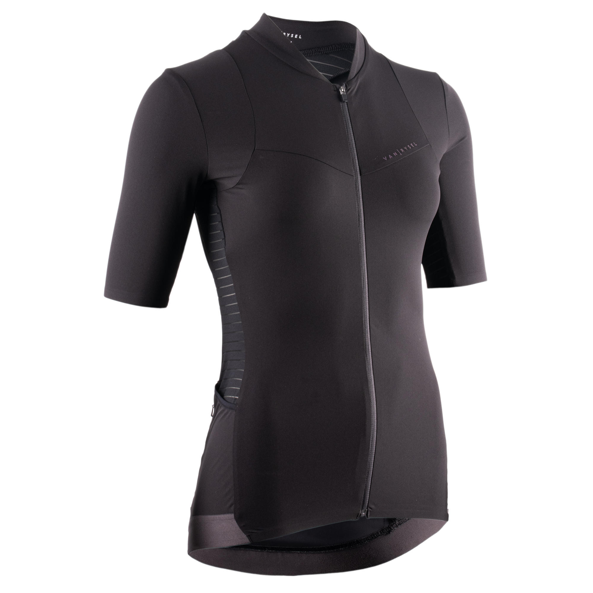 VAN RYSEL Women's Road Cycling Short-Sleeved Jersey Endurance - Black