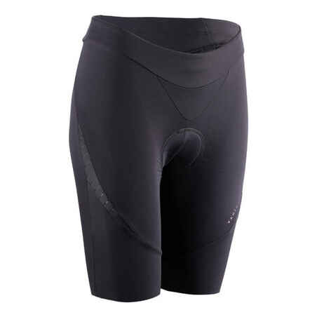 Licras de Ciclismo Racer Mujer Negro Sin Tirantes