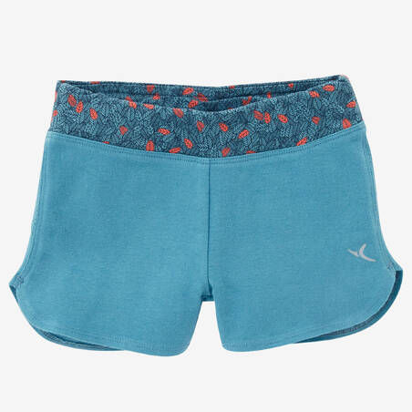 Celana Pendek Senam Bayi 500 - Turquoise/Coral