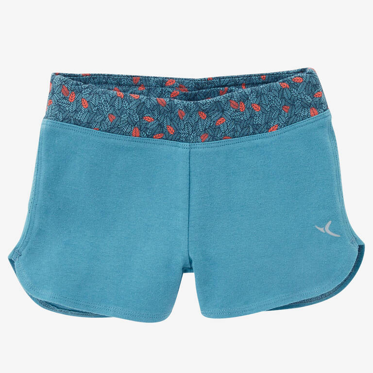 Baby Gym Shorts 500 - Turquoise/Coral