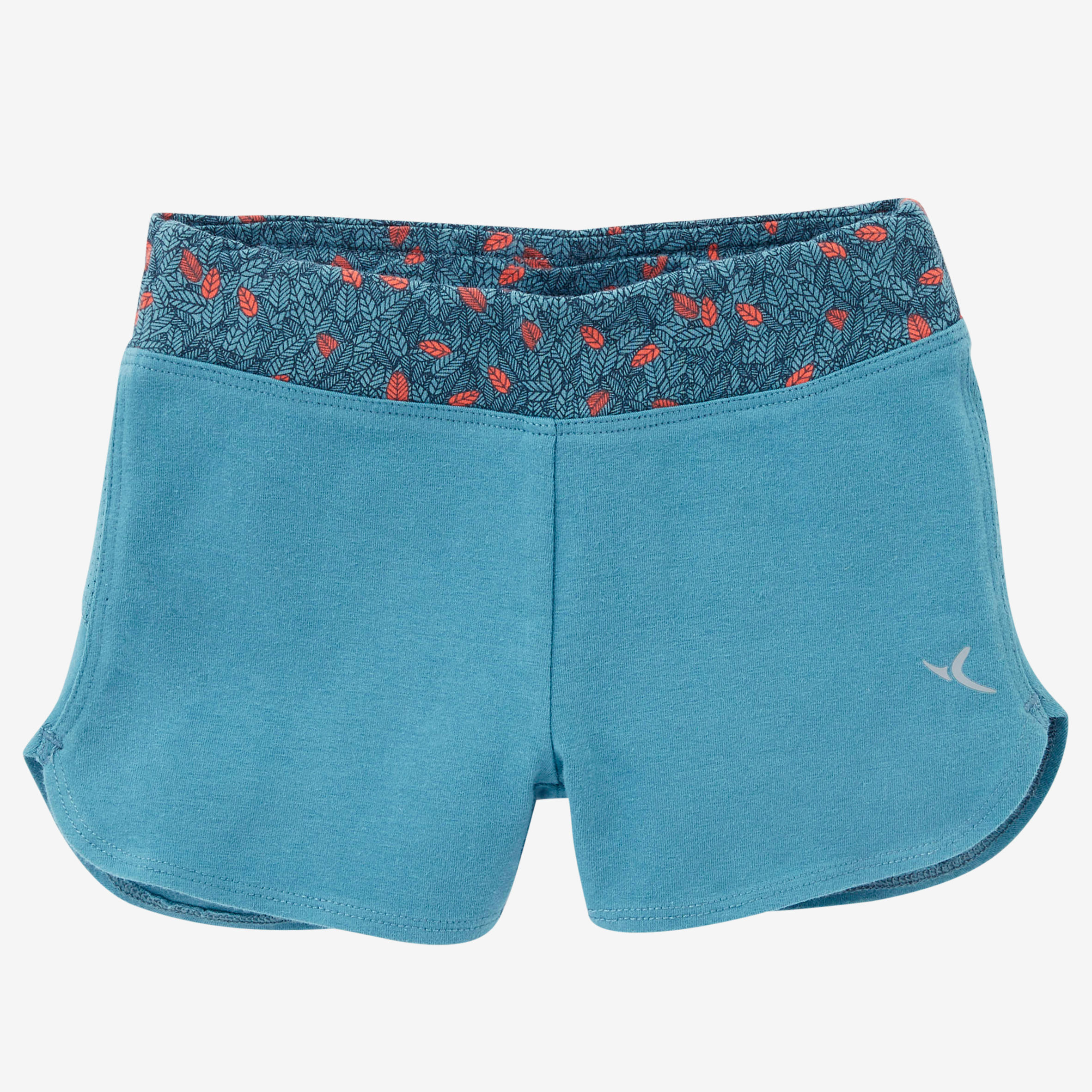 Baby Gym Shorts 500 - Turquoise/Coral 2/9