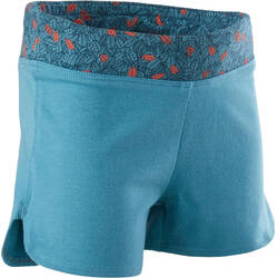 Baby Gym Shorts 500 - Turquoise/Coral