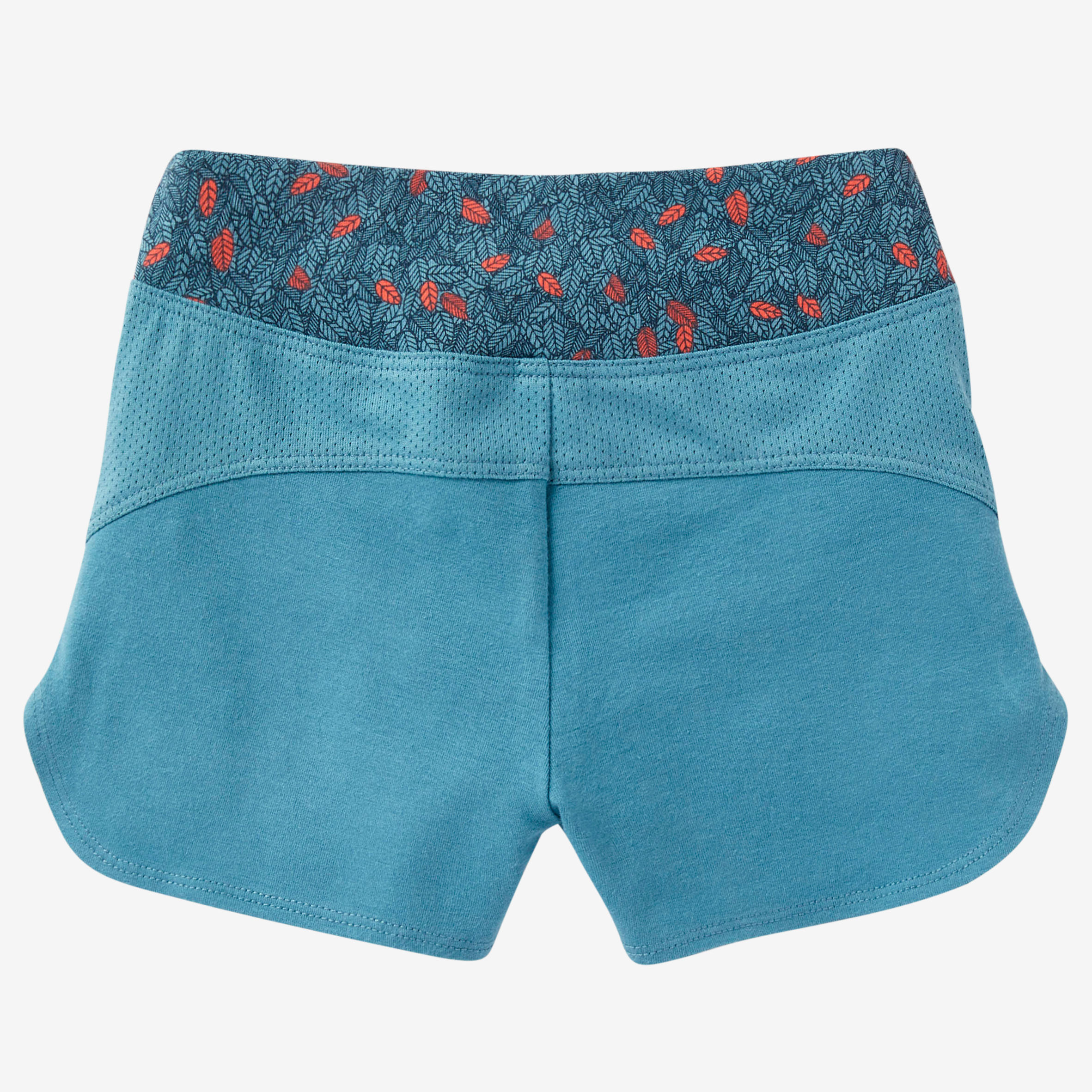 Baby Gym Shorts 500 - Turquoise/Coral 3/9