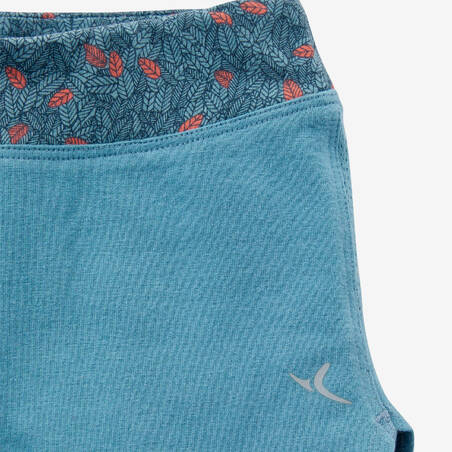 Celana Pendek Senam Bayi 500 - Turquoise/Coral