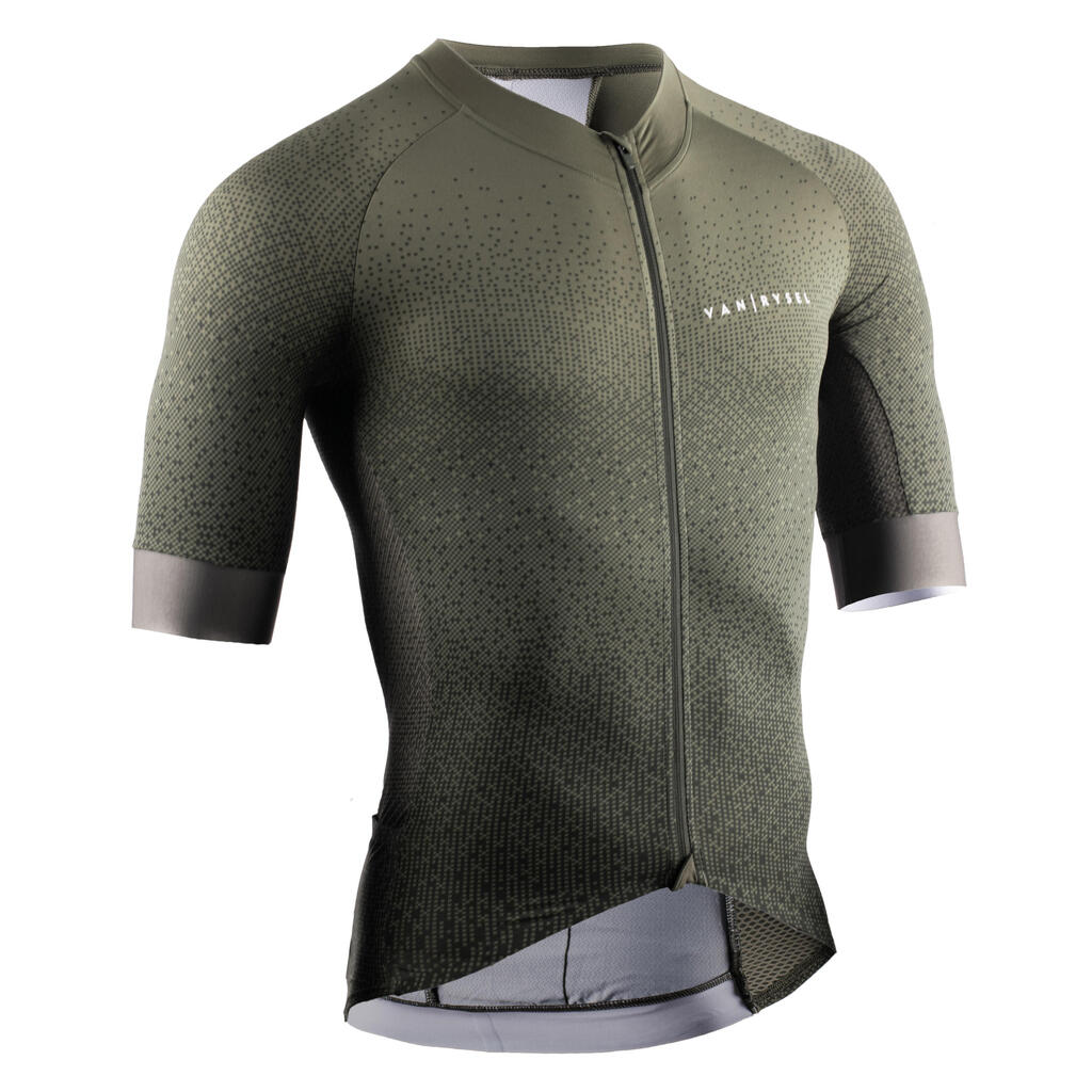 Men's short-sleeved road cycling summer jersey endurance racer - khaki