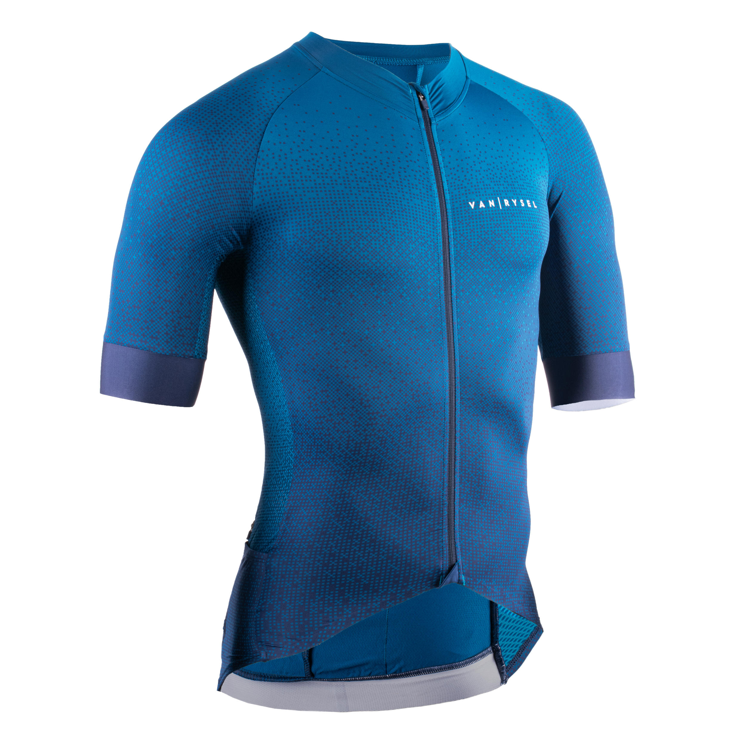 VAN RYSEL Men's Short-Sleeved Road Cycling Summer Jersey Endurance Racer - Blue