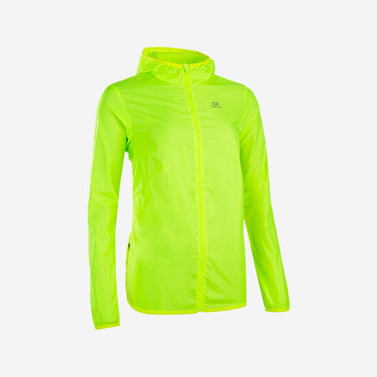 Coupe vent Athlétisme club jaune fluo personnalisable femme