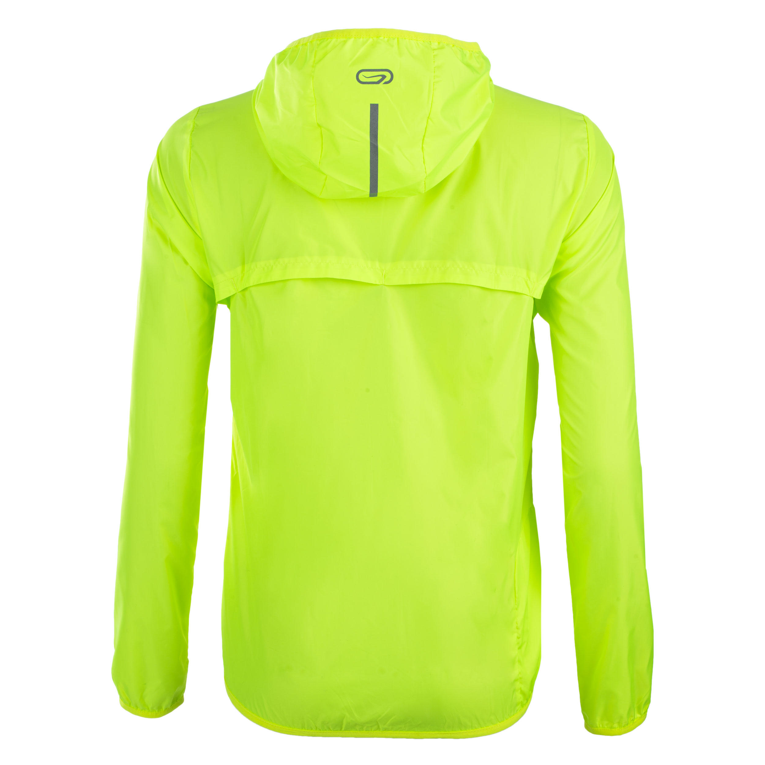 Windjacke Leichtathletik Club personalisierbar Damen neongelb 3/4
