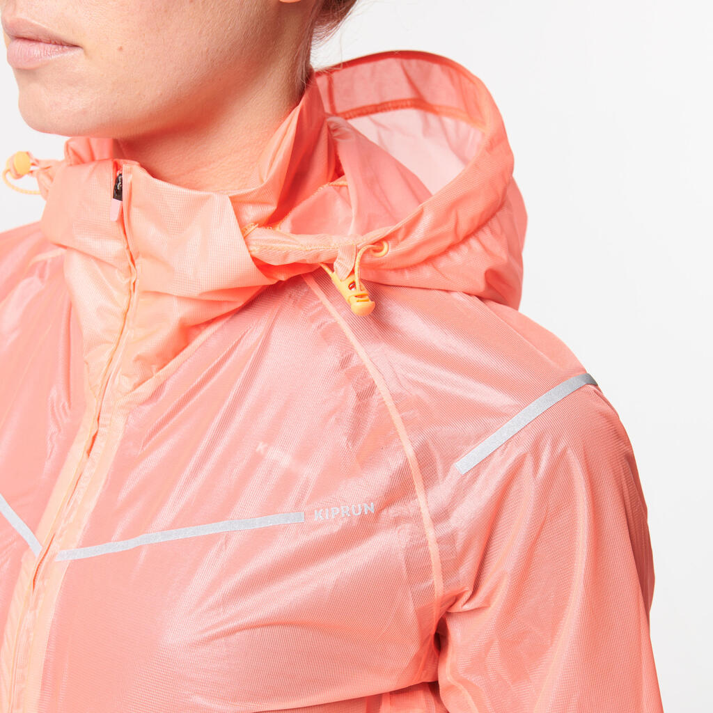 Lauf-Regenjacke Kiprun Light Damen grün