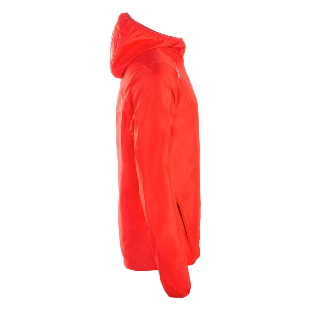 Pánska bežecká vetruvzdorná bunda prispôsobiteľná červená