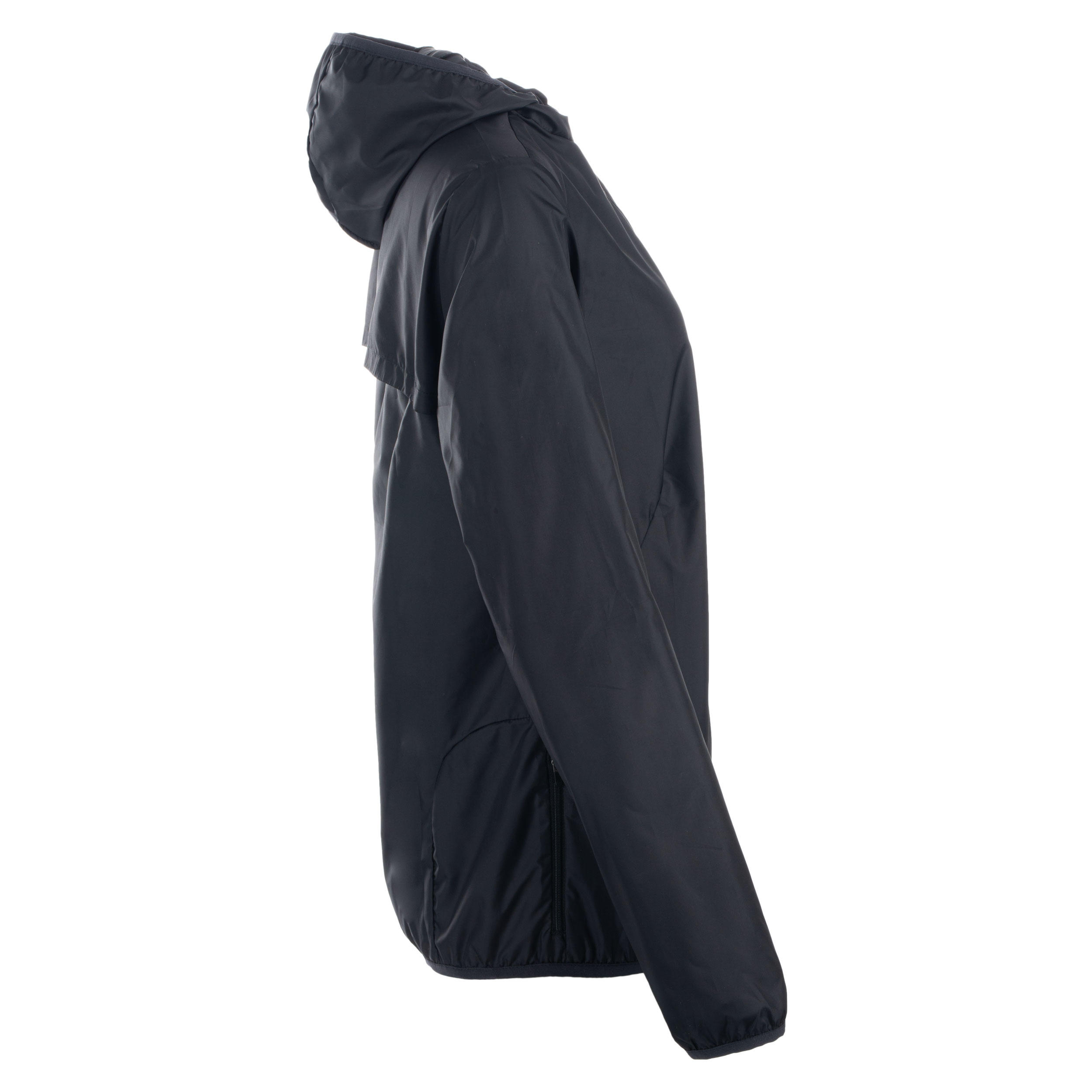 Windjacke Leichtathletik Club personalisierbar Damen schwarz 3/4