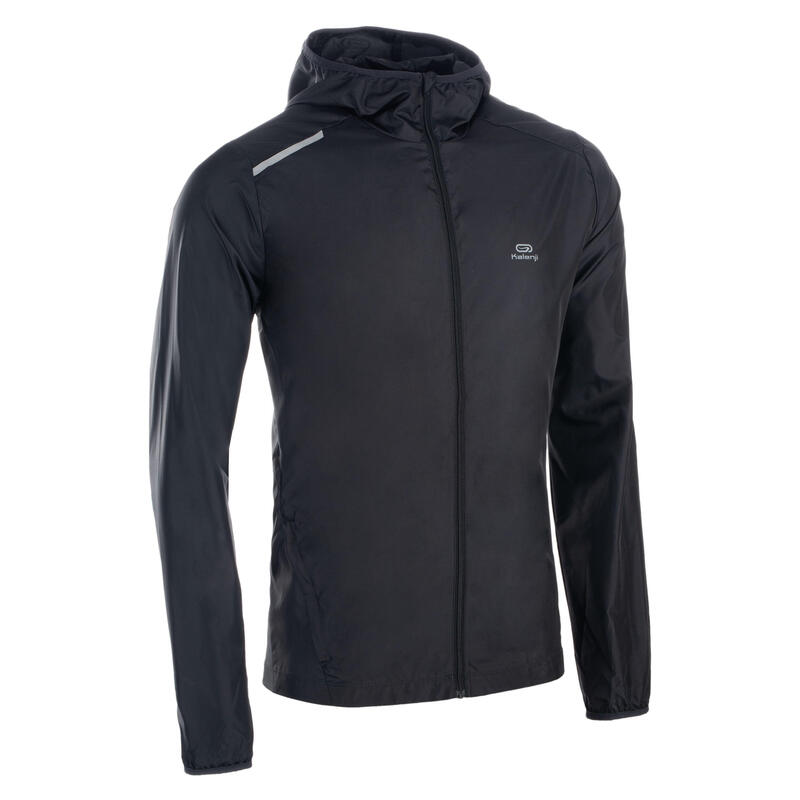 Jachetă Personalizabilă protecție vânt Atletism Negru Bărbați
