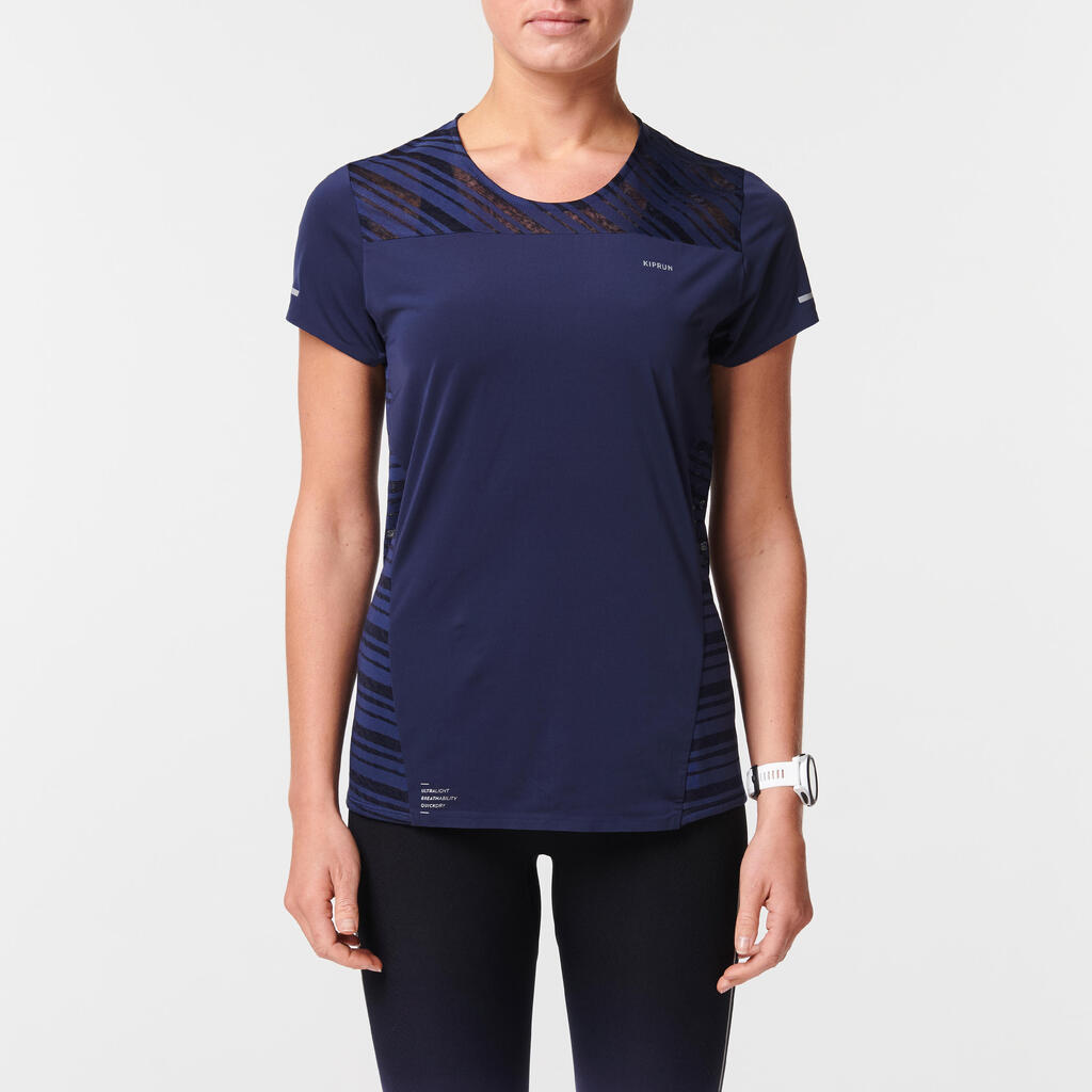 KIPRUN LIGHT BREATHABLE WOMEN'S RUNNING T-SHIRT - BLUE