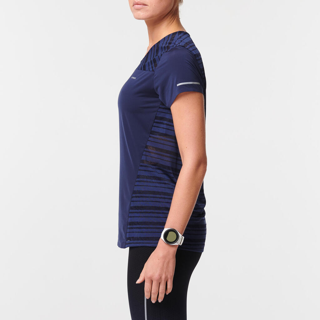 KIPRUN LIGHT BREATHABLE WOMEN'S RUNNING T-SHIRT - BLUE