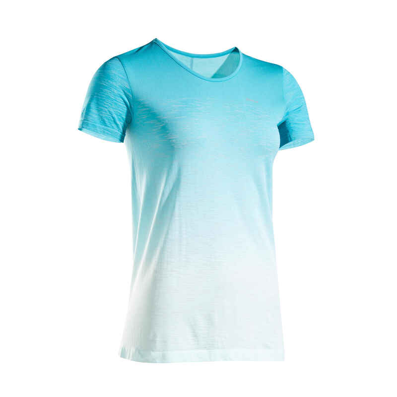 KIPRUN CARE WOMEN'S BREATHABLE RUNNING T-SHIRT - GREEN