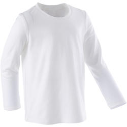 Shirt met lange mouwen voor kleutergym 100 wit