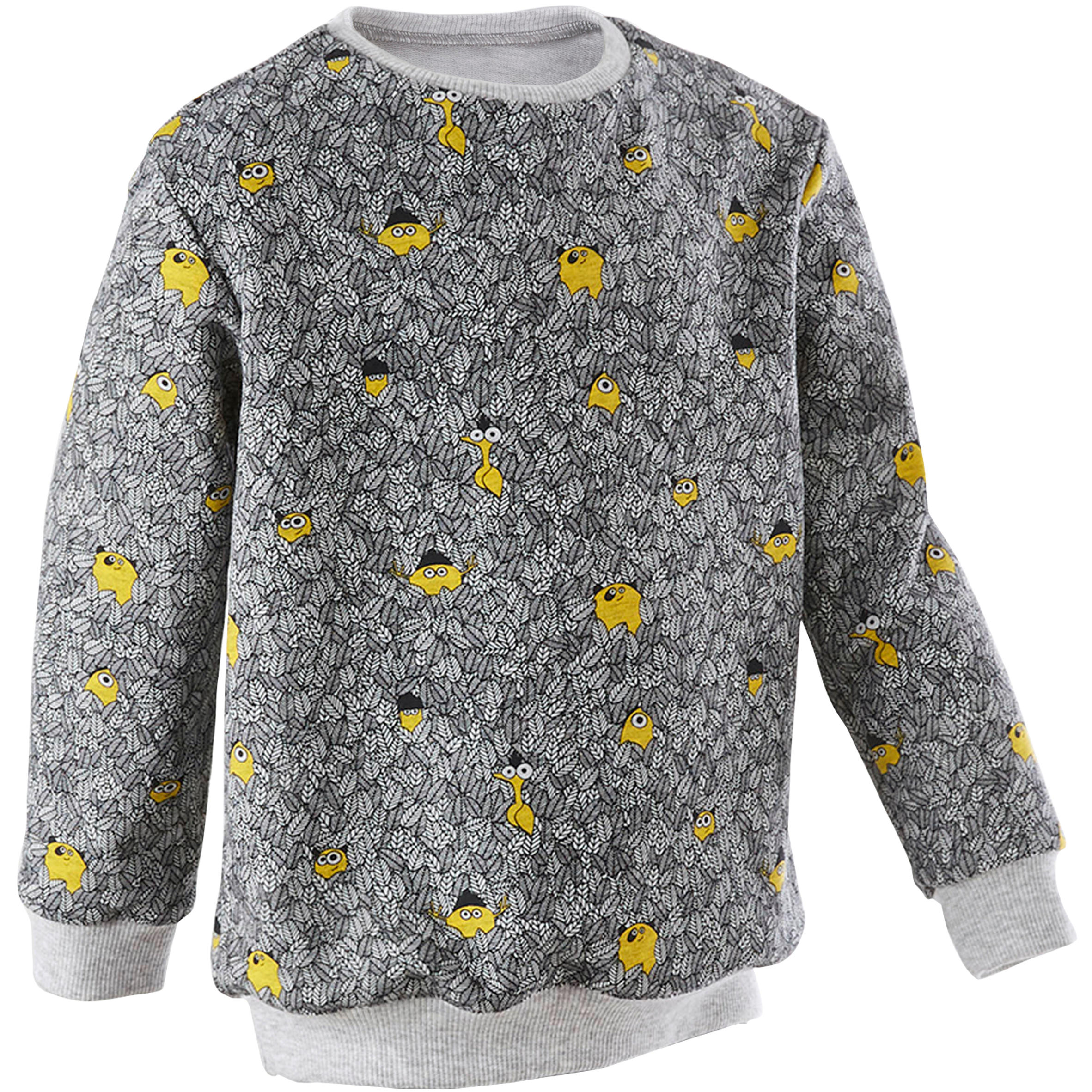 

Girls' and Boys' Baby Gym Sweatshirt 100 - Grey AOP -  By DOMYOS | Decathlon