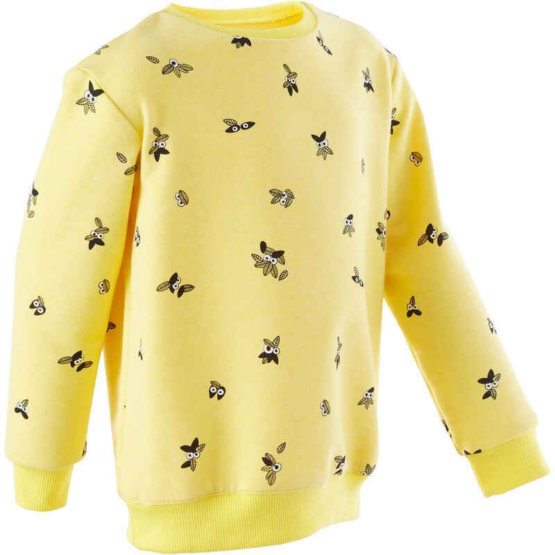 Sweatshirt Decat'oons Babyturnen gelb mit Print Sweatshirt Decat'oons Babyturnen gelb mit Print