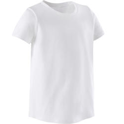 Camiseta gimnasia manga corta 100% algodón Domyos 100 | Decathlon