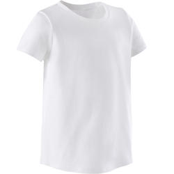 T-shirt voor kleutergym 100 wit