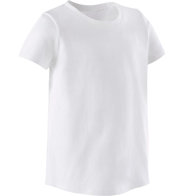 T-Shirt Básica de Ginástica de Bebé em Algodão Branco