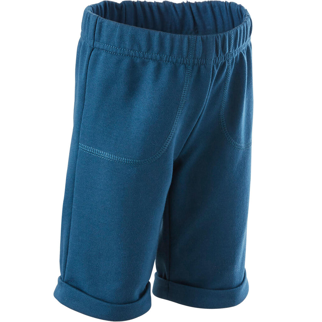 Baby Gym Shorts 500 - Petrol Blue