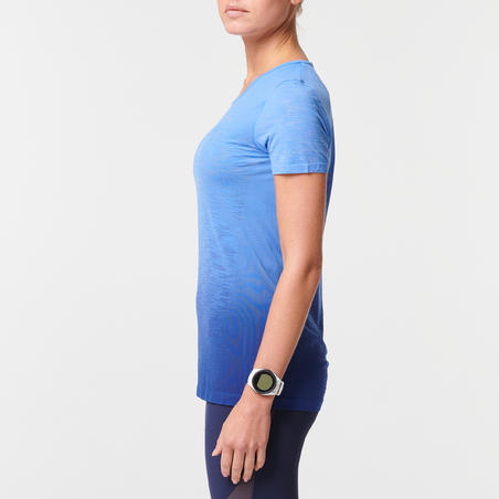 KIPRUN CARE WOMEN'S BREATHABLE RUNNING T-SHIRT - BLUE