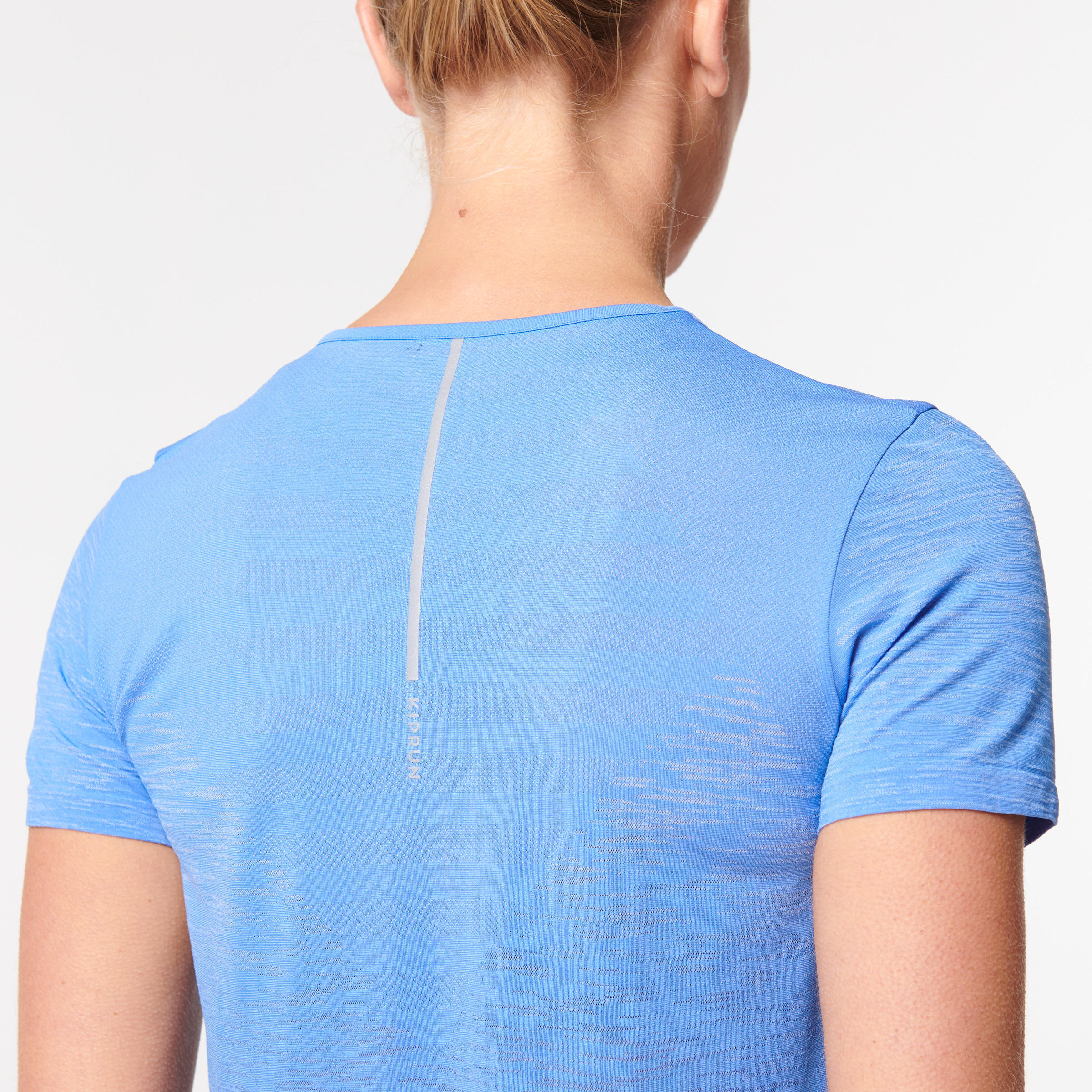 T-shirt running donna KIPRUN CARE azzurra 4/5
