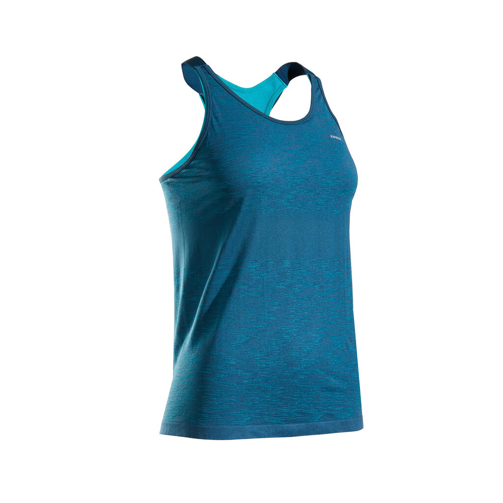 Lauftop Kiprun Care mit integriertem Bustier Damen smaragdgrün