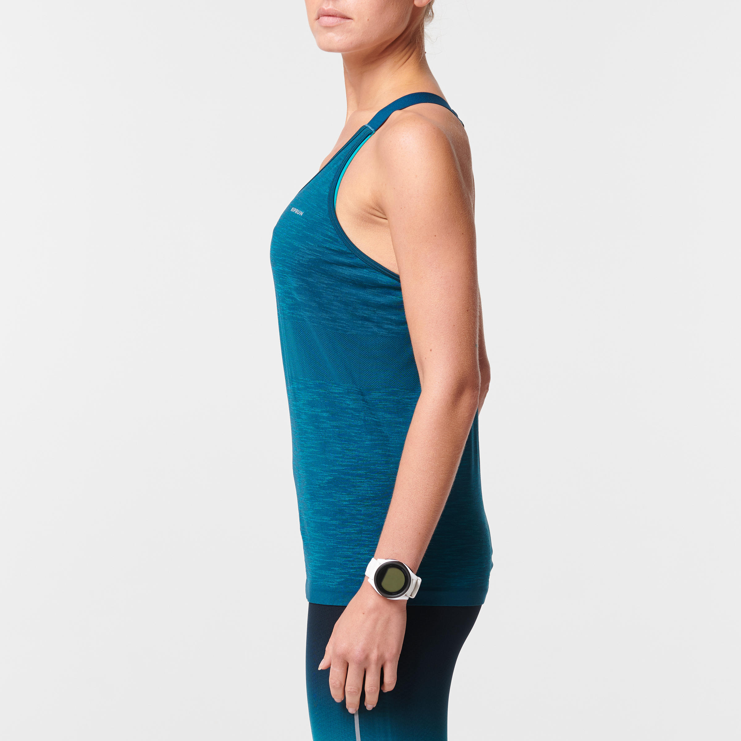 KIPRUN CARE RUNNING TANK TOP WITH BUILT-IN BRA - EMERALD GREEN 7/8