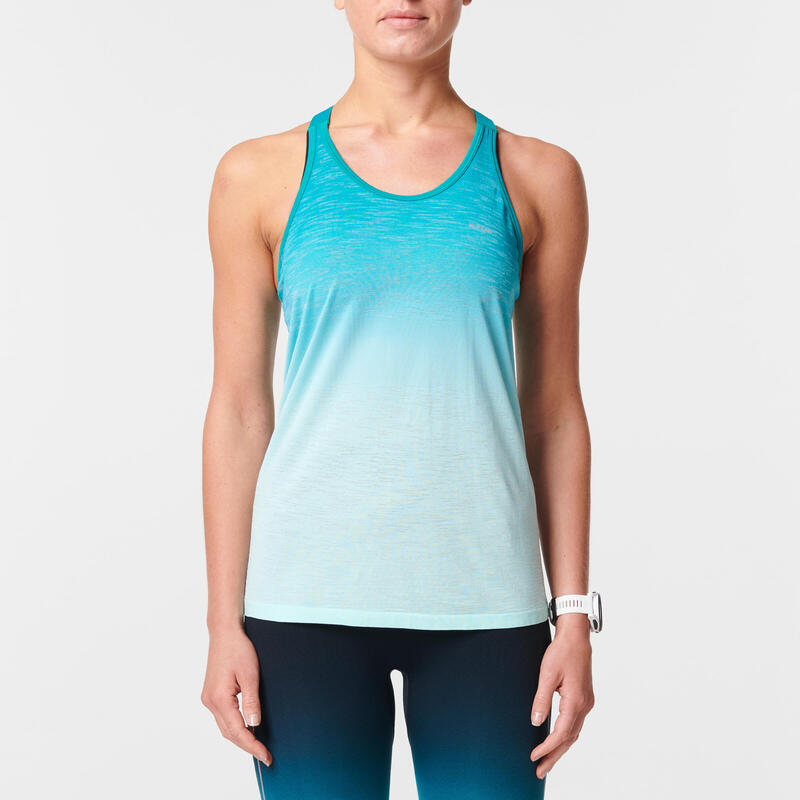 DEBARDEUR RUNNING FEMME RESPIRANT KIPRUN CARE VERT EMERAUDE