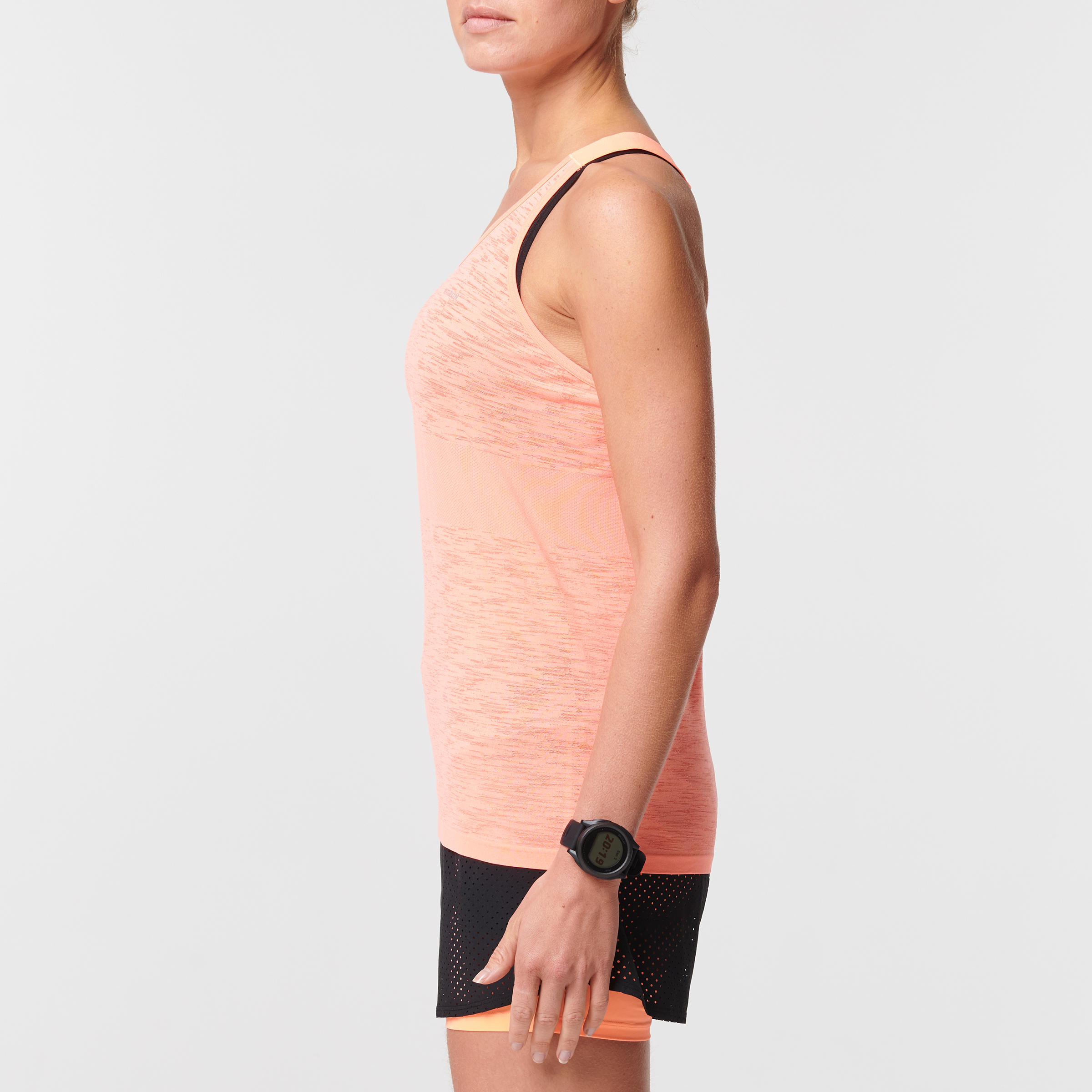 KIPRUN CARE WOMEN'S BREATHABLE RUNNING TANK TOP - CORAL 6/7