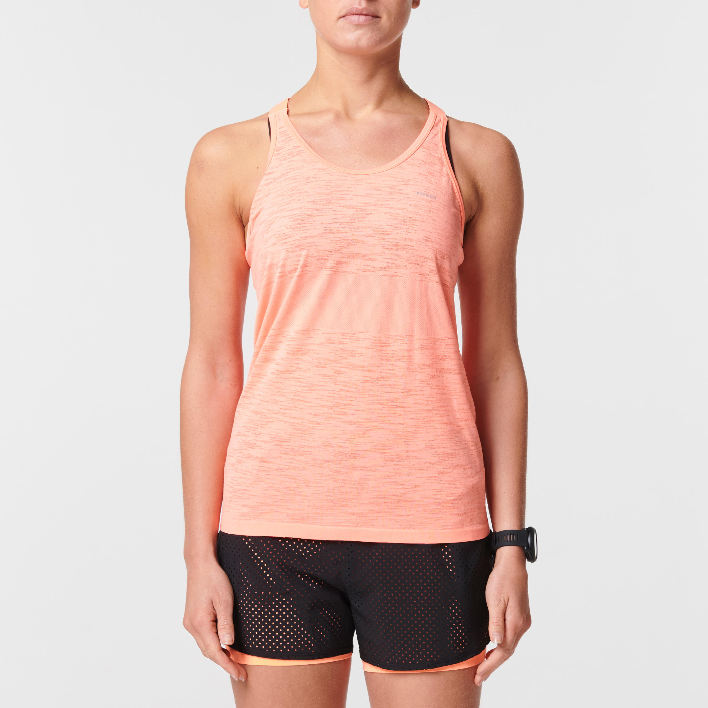 KIPRUN CARE WOMEN'S BREATHABLE RUNNING TANK TOP - CORAL 5/7