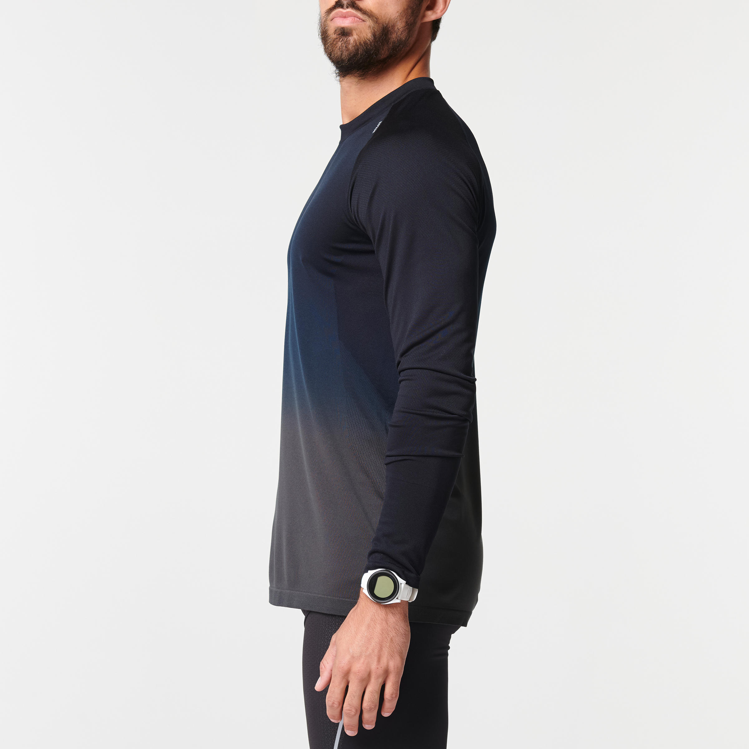 KIPRUN CARE MEN'S LONG-SLEEVED BREATHABLE RUNNING T-SHIRT - GREY 6/8