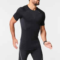 KIPRUN SKINCARE MEN'S BREATHABLE RUNNING T-SHIRT - BLACK