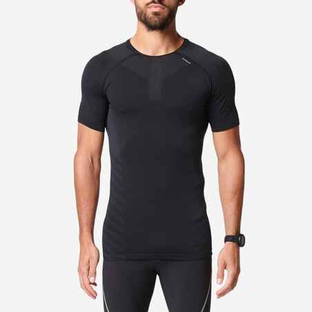 KIPRUN SKINCARE MEN'S BREATHABLE RUNNING T-SHIRT - BLACK