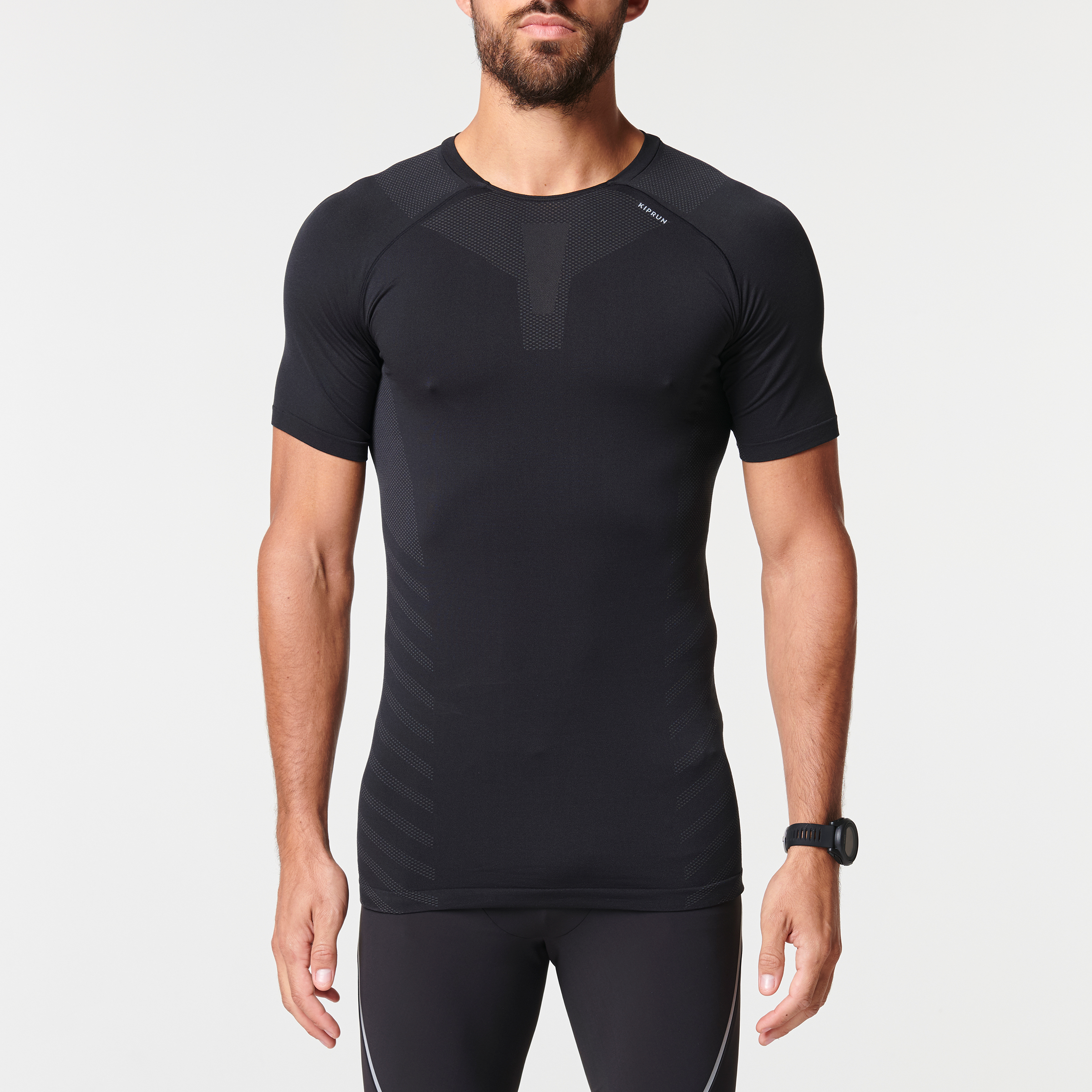 T-shirt running respirant Homme - KIPRUN SKINCARE NOIR