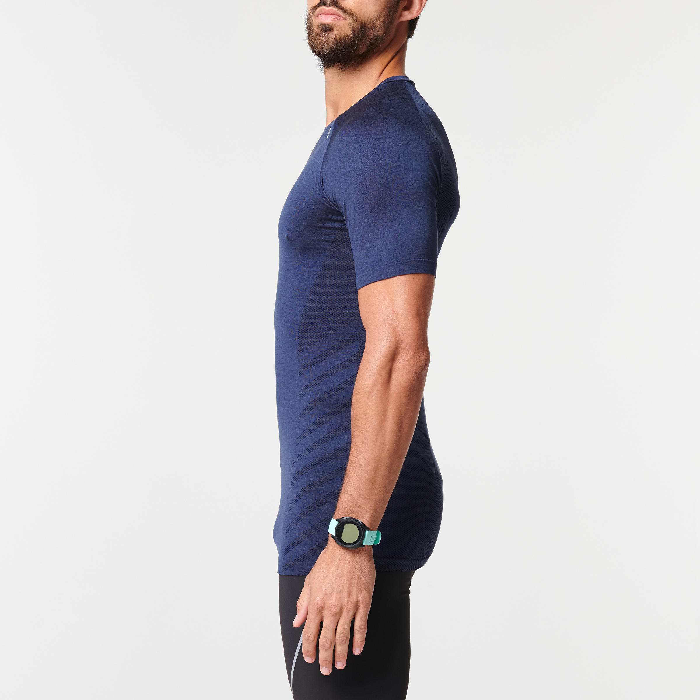KIPRUN SKINCARE MEN'S BREATHABLE RUNNING T-SHIRT - BLUE 8/9