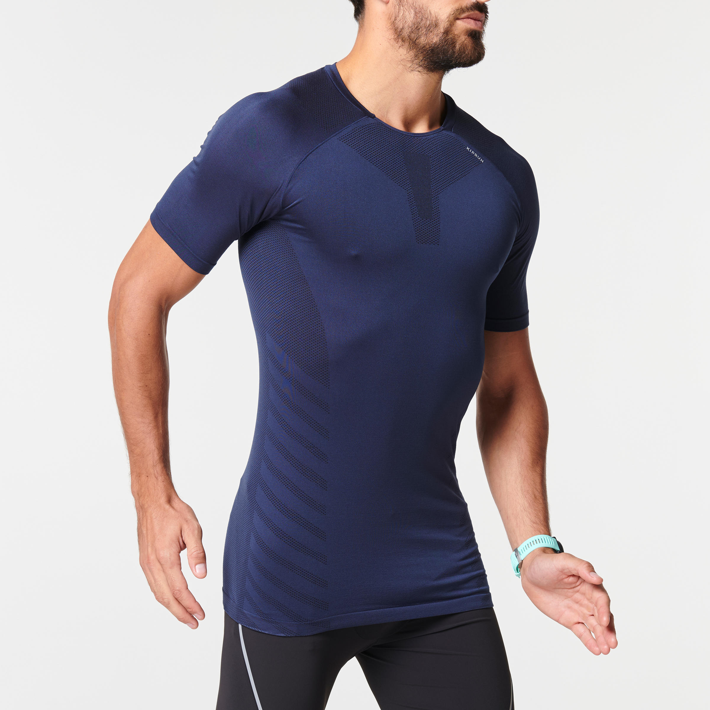 KIPRUN SKINCARE MEN'S BREATHABLE RUNNING T-SHIRT - BLUE 7/9