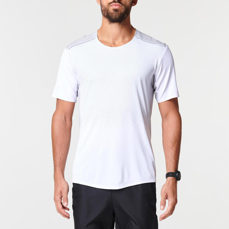 T-shirt running uomo KIPRUN LIGHT bianca