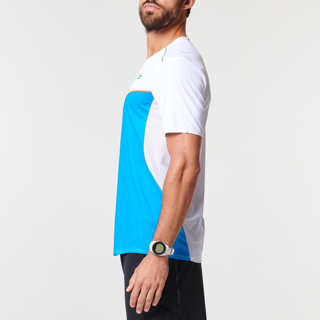 Men's Running Breathable T-Shirt Kiprun Decathlon - light blue