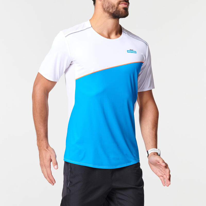 Camiseta Running Kiprun Light Decathlon Hombre Azul Transpirable