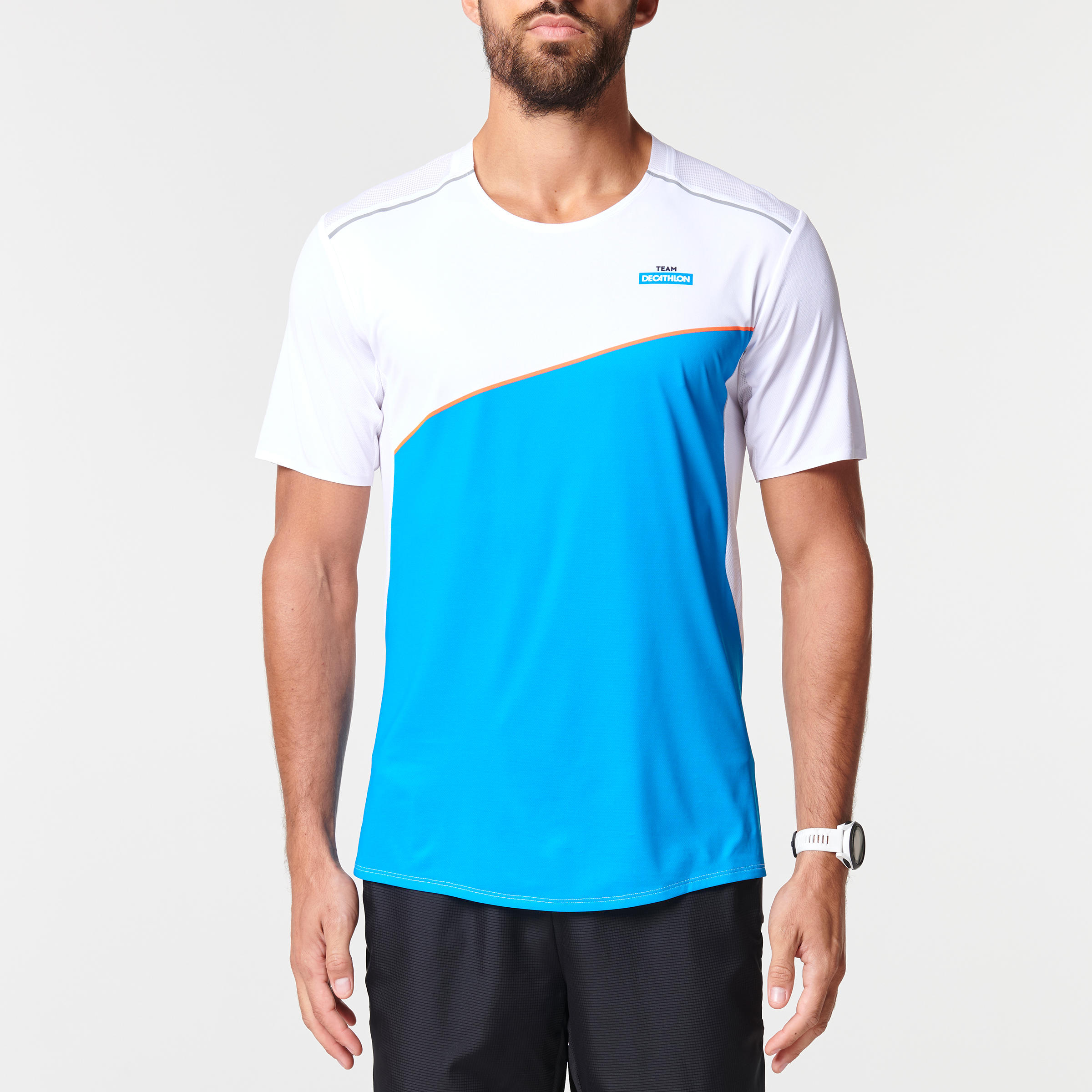Men's Running Breathable T-Shirt Kiprun Decathlon - light blue 7/7