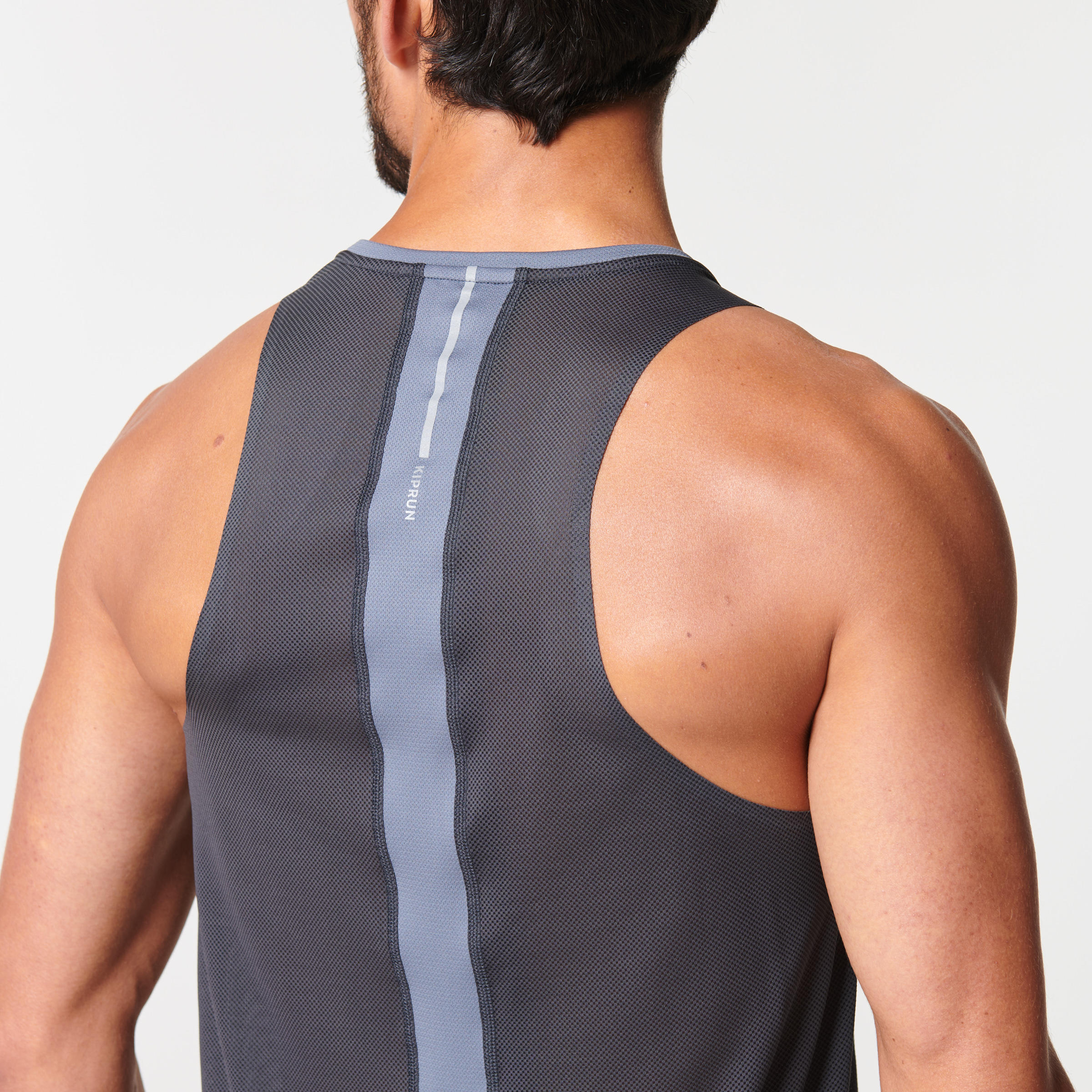 KIPRUN MEN'S BREATHABLE RUNNING TANK TOP LIGHT - BLACK 5/9